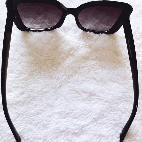 Eva Gloss Black Square-Framed Sunglasses - Picture 9 of 13